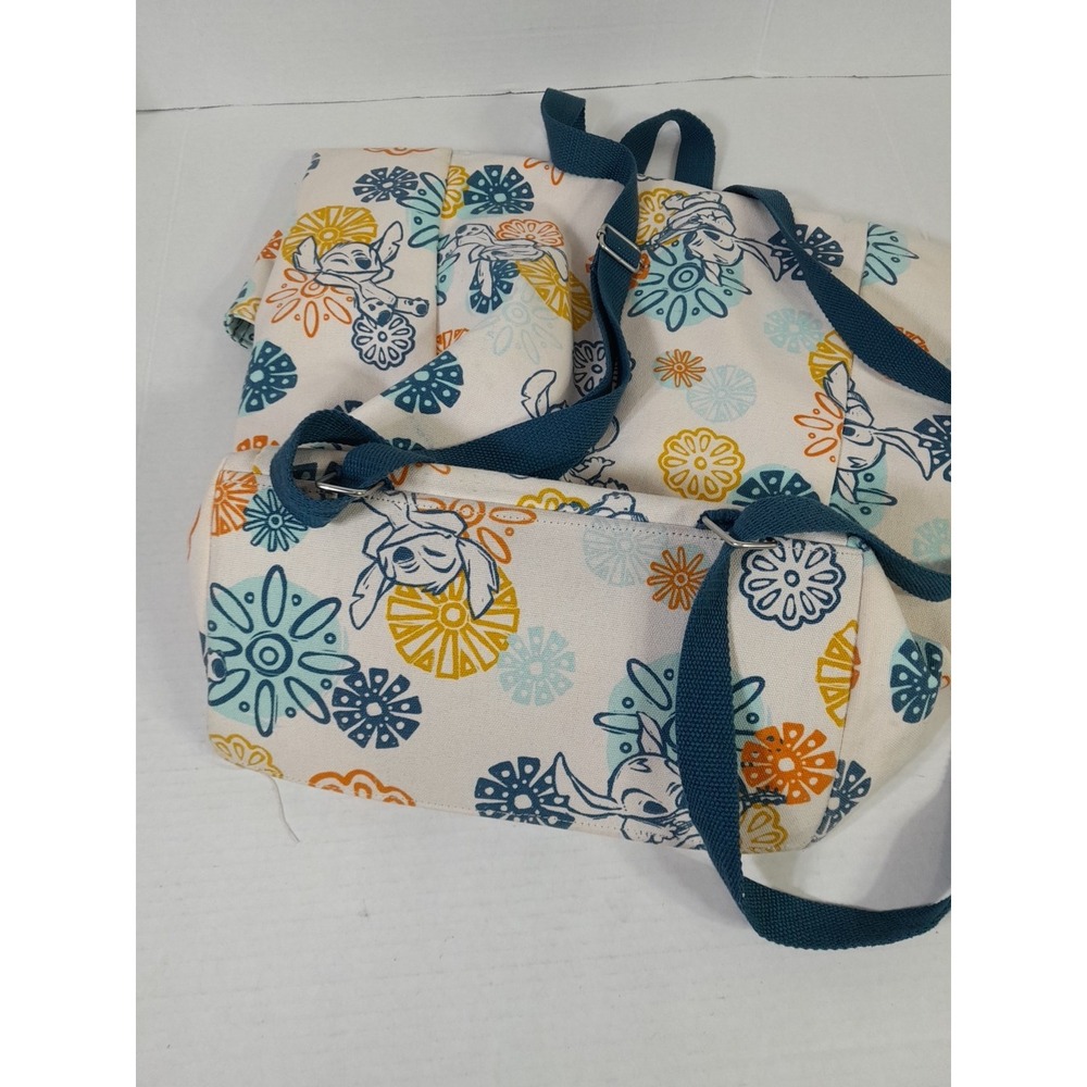 Disney Parks Stitch Canvas Large Backpack Travel Bag NWT - Picture 3 of 4